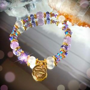 Pisces Goddess Bracelet ~ Inspirational Swarovski Crystal & Gemstone Jewelry