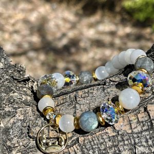Cancer Manifestation Bracelet | Labradorite & Selenite | Crystal Passions®