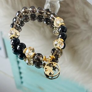 Capricorn Manifestation Bracelet | Smokey Quartz & Garnet Bracelet | Crystal Passions®