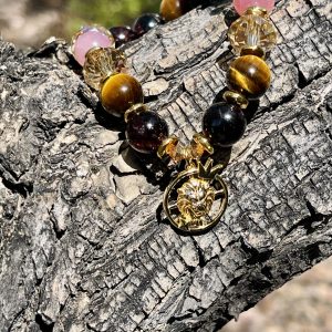 Leo Manifestation Bracelet | Tigers Eye & Rose Quartz Bracelet | Crystal Passions®