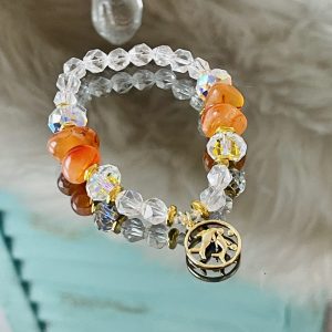 Pisces Manifestation Bracelet | Clear Quartz & Carnelian | Crystal Passions®