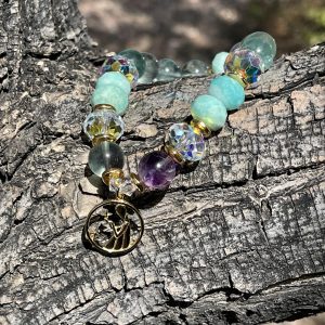 Virgo Manifestation Bracelet | Amethyst, Amazonite & Fluorite | Crystal Passions®